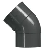 Martens elleboog pvc antraciet 45° 80mm