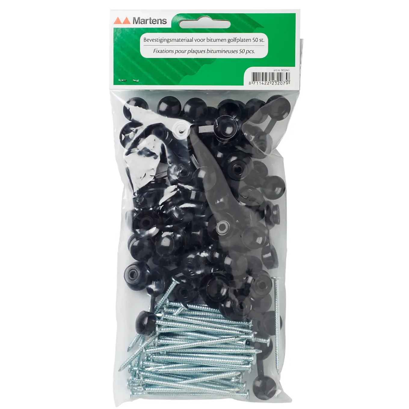 Martens nagels voor bitumen golfplaten - Zwart - 50 stuks