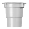 Martens uitloop met wartel voor bakgoot - PVC - Parelgrijs - 70/80mm