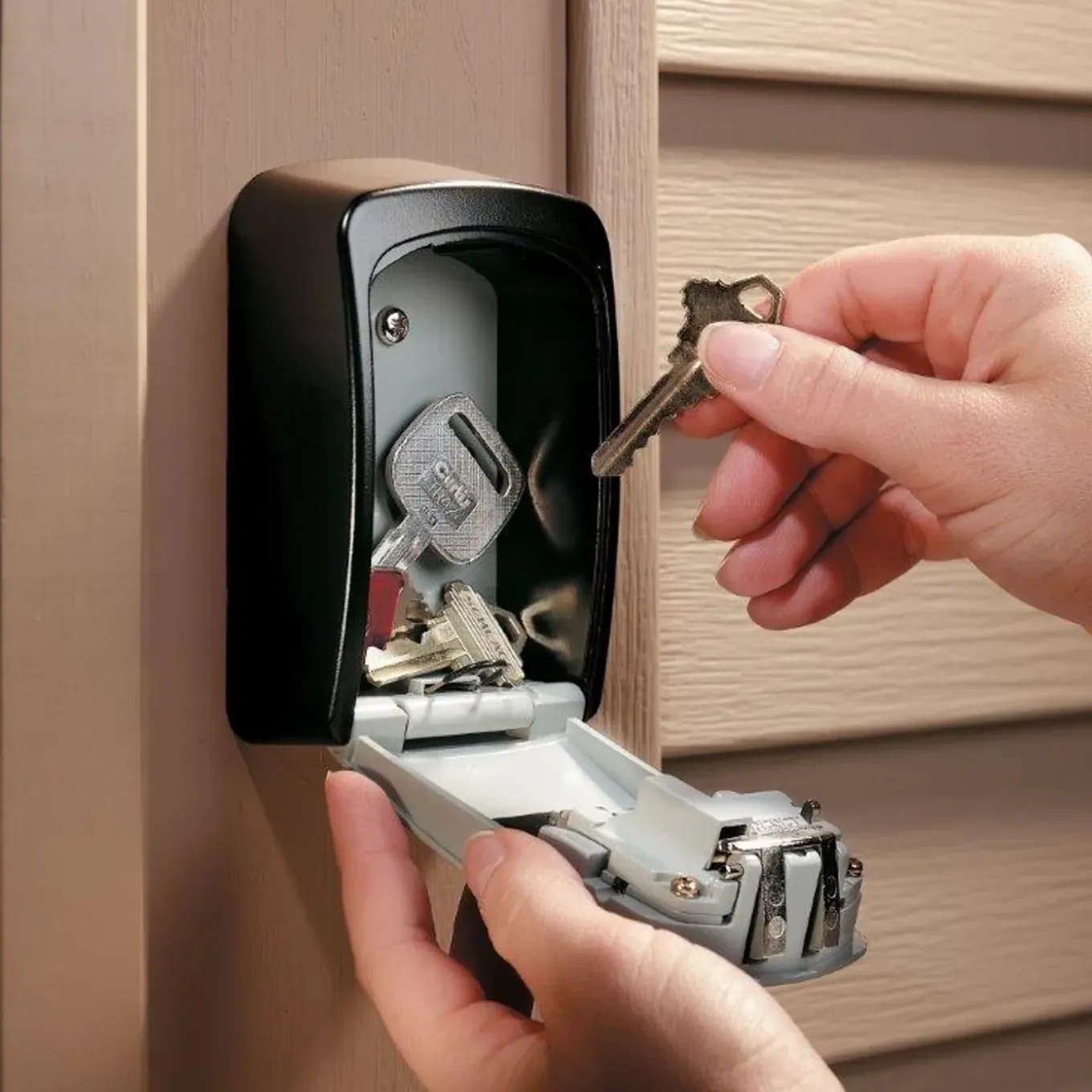 Master Lock Beveiligde sleuteldoos Select Access 5401EURD - met drukknoppen - wandmontage - 13,4x18,5x5,1cm