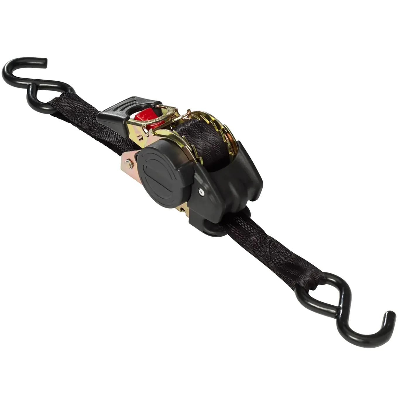 Master Lock Ratelsjorband Intrekbaar Zwart met S-haken - 3mx25mm - 2 stuks