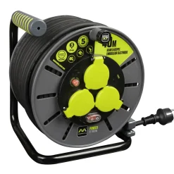 Masterplug Kabelhaspel - 40m - 3 stopcontacten - IP44