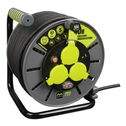 Masterplug Kabelhaspel - 40m - 3 stopcontacten - IP44