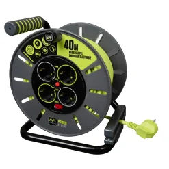 Masterplug Kabelhaspel - 40m - 4 stopcontacten - IP20
