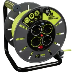 Masterplug Kabelhaspel - 40m - 4 stopcontacten - IP20