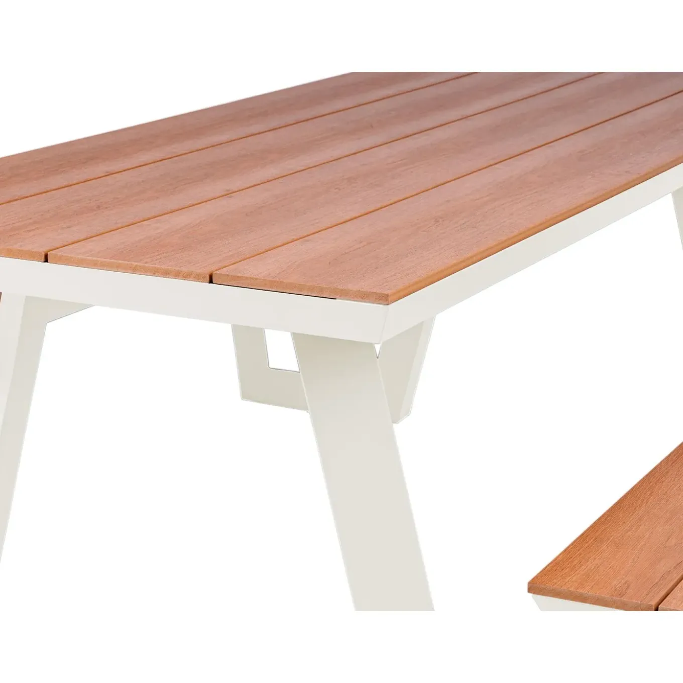 Maximavida Aluminium Picknicktafel Bermuda 200 Cm Ivoor