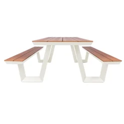 Maximavida Aluminium Picknicktafel Bermuda 200 Cm Ivoor