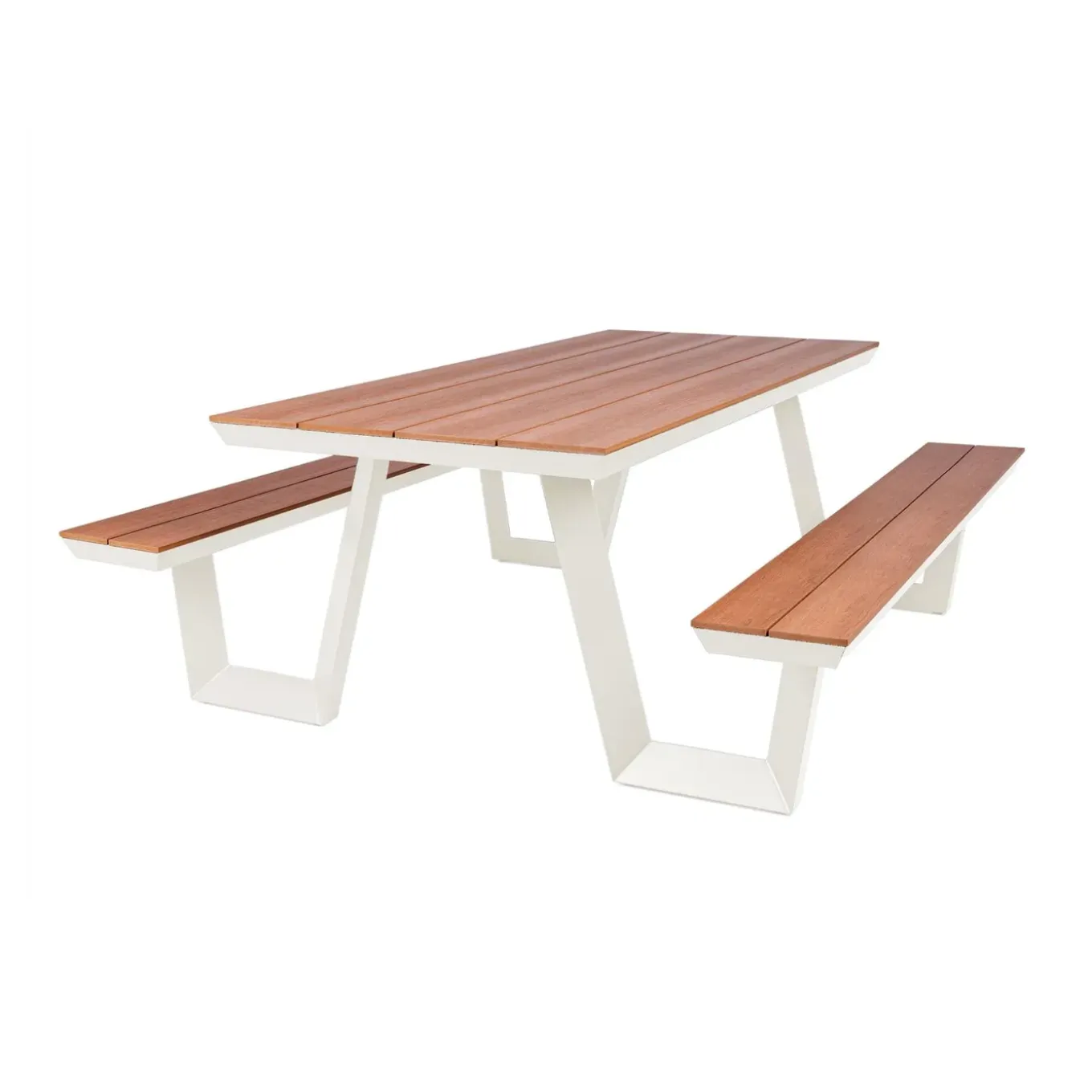 Maximavida Aluminium Picknicktafel Bermuda 200 Cm Ivoor