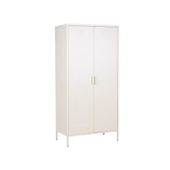 MaximaVida Metalen Kleding Lockerkast Finn 90 X 50 X 185 Cm Ivoor - 8 Schappen
