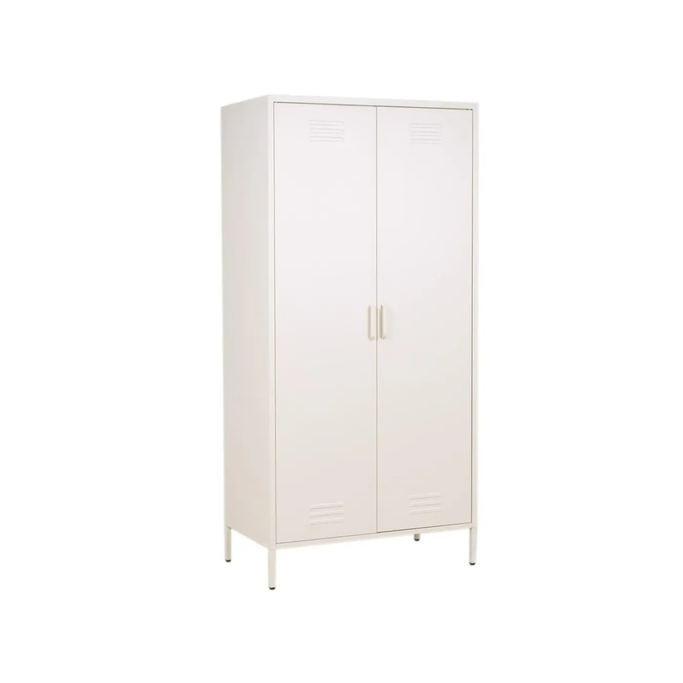MaximaVida Metalen Kleding Lockerkast Finn 90 X 50 X 185 Cm Ivoor - 8 Schappen