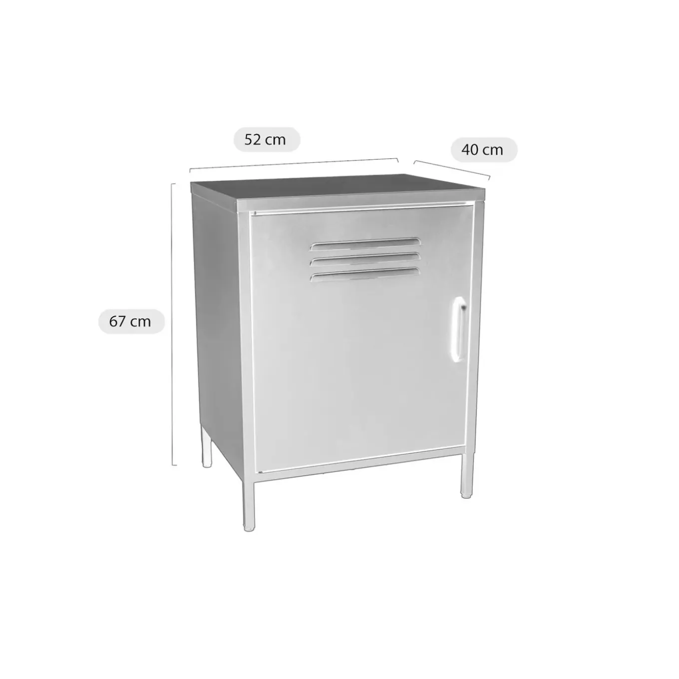Maximavida Metalen Lockerkastje Finn 52 X 40 X 67 Cm Olijfgroen