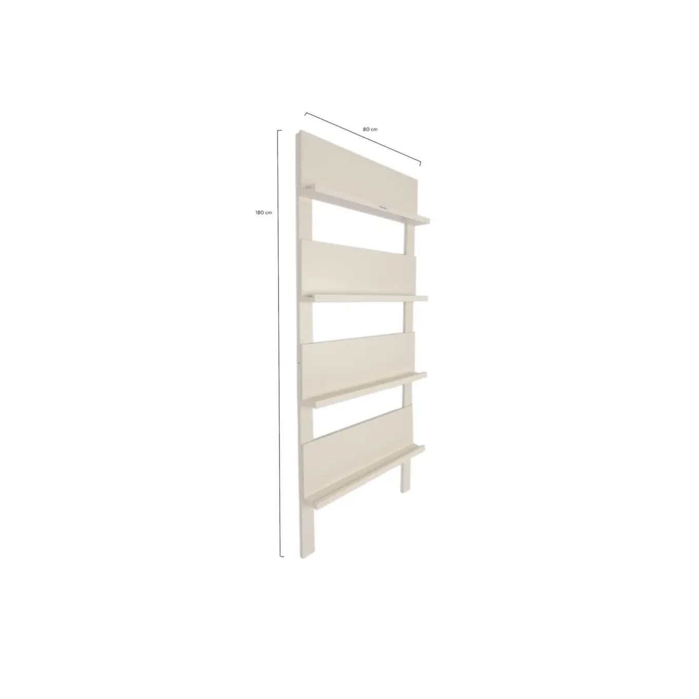 Maximavida Wandrek Jamie Ivoor Boekenrek - Tijdschriftenrek - 180 X 80 Cm