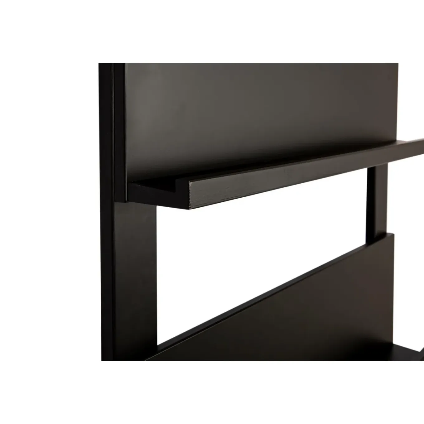Maximavida Wandrek Jamie Zwart- Boekenrek- Tijdschriftenrek- 180 X 80 Cm