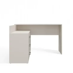 Maxy-shop Hoekbureau Creme Met Lades - 120x50x76cm