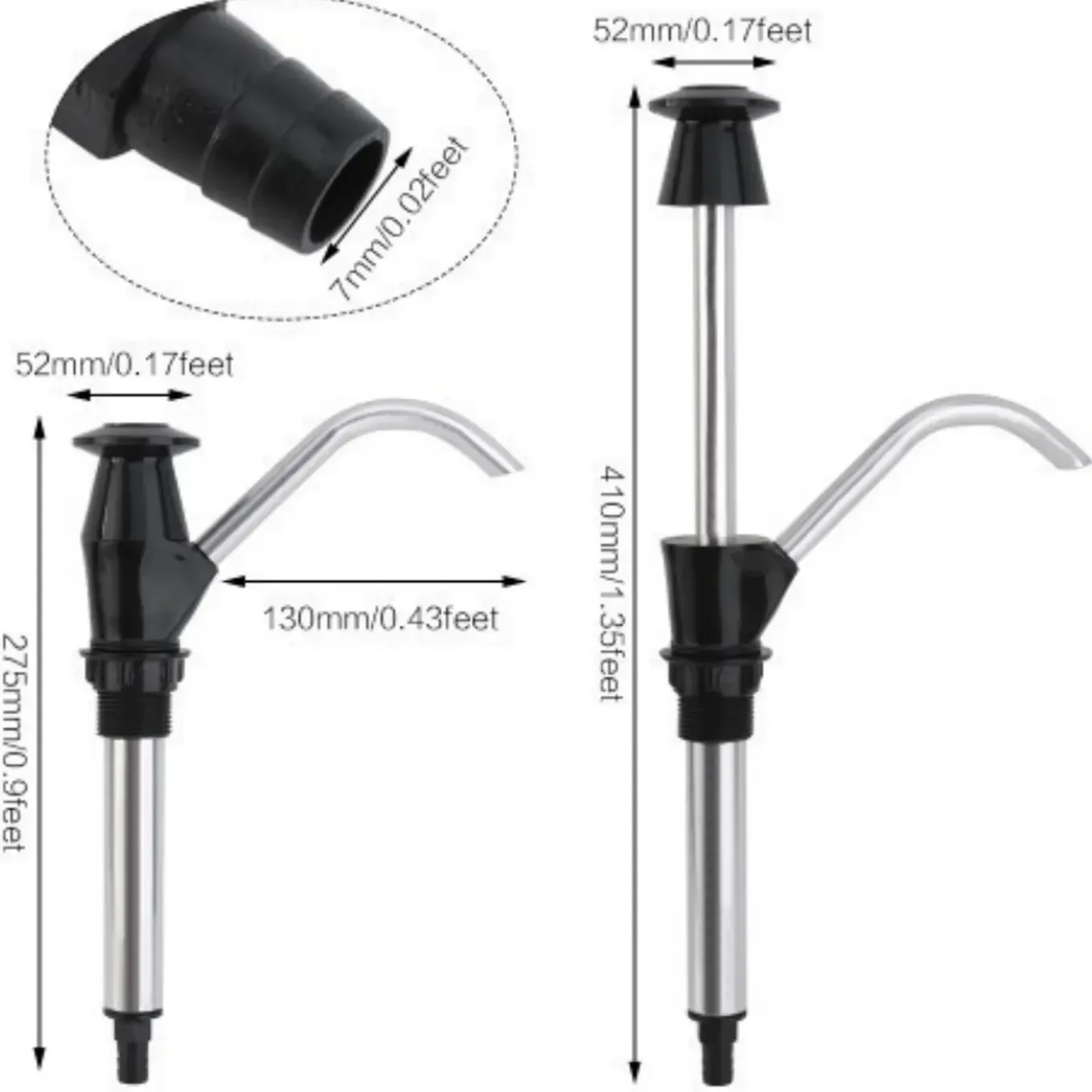 MCBOSON Buitenkraan - Handpomp - Wit - 41CM