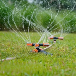 MCBOSON Sproeier Voor Irrigatie - Automatische Roterende - oranje