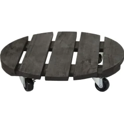 Mega Collections Planten Trolley -hout - D35 X H8 Cm - Tot 80 Kg