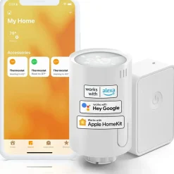 Overig Meross Radiatorthermostaat Starterkit - Inclusief Hub - 6 Adapters - Slimme Schema’s