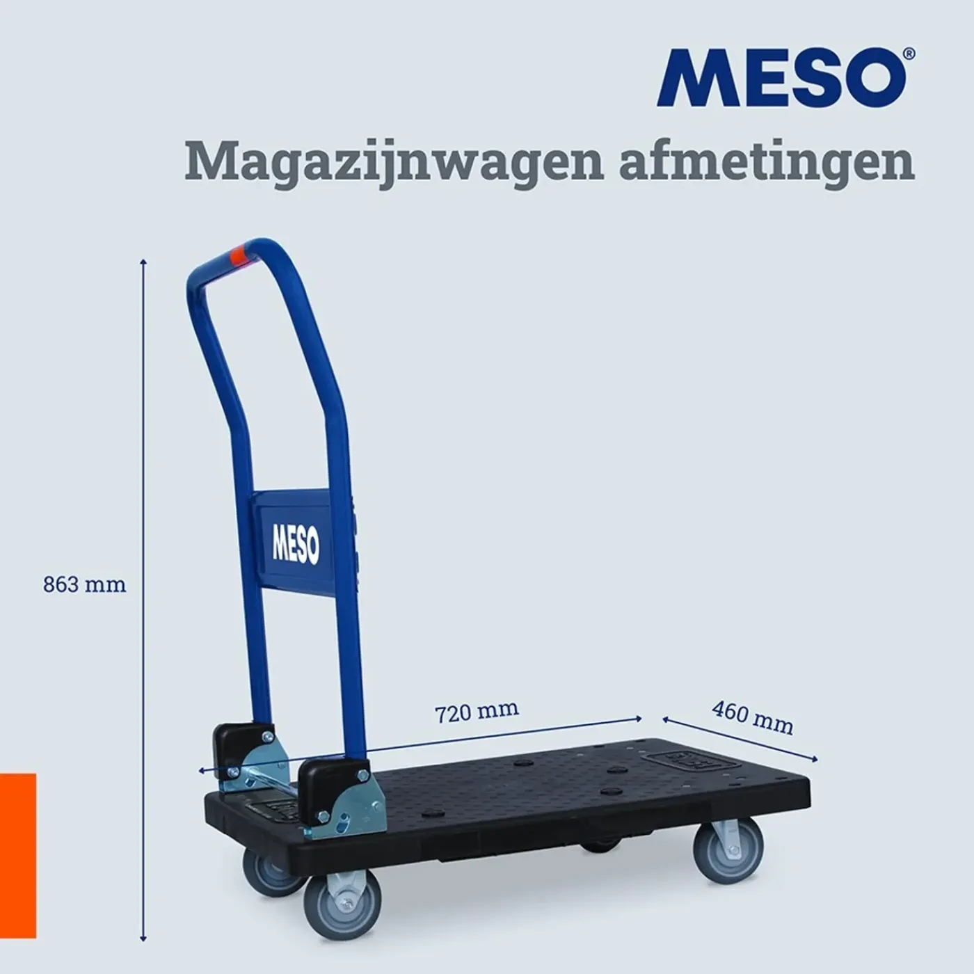 Meso - Inklapbare Plateauwagen - 150 Kg Draagvermogen