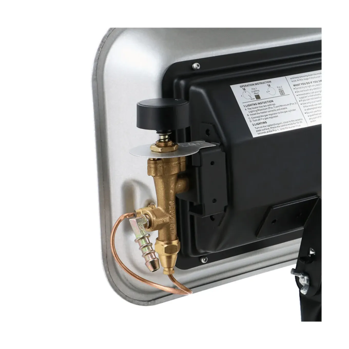 Mestic straalkachel MES-100 30mbar flesbevestiging