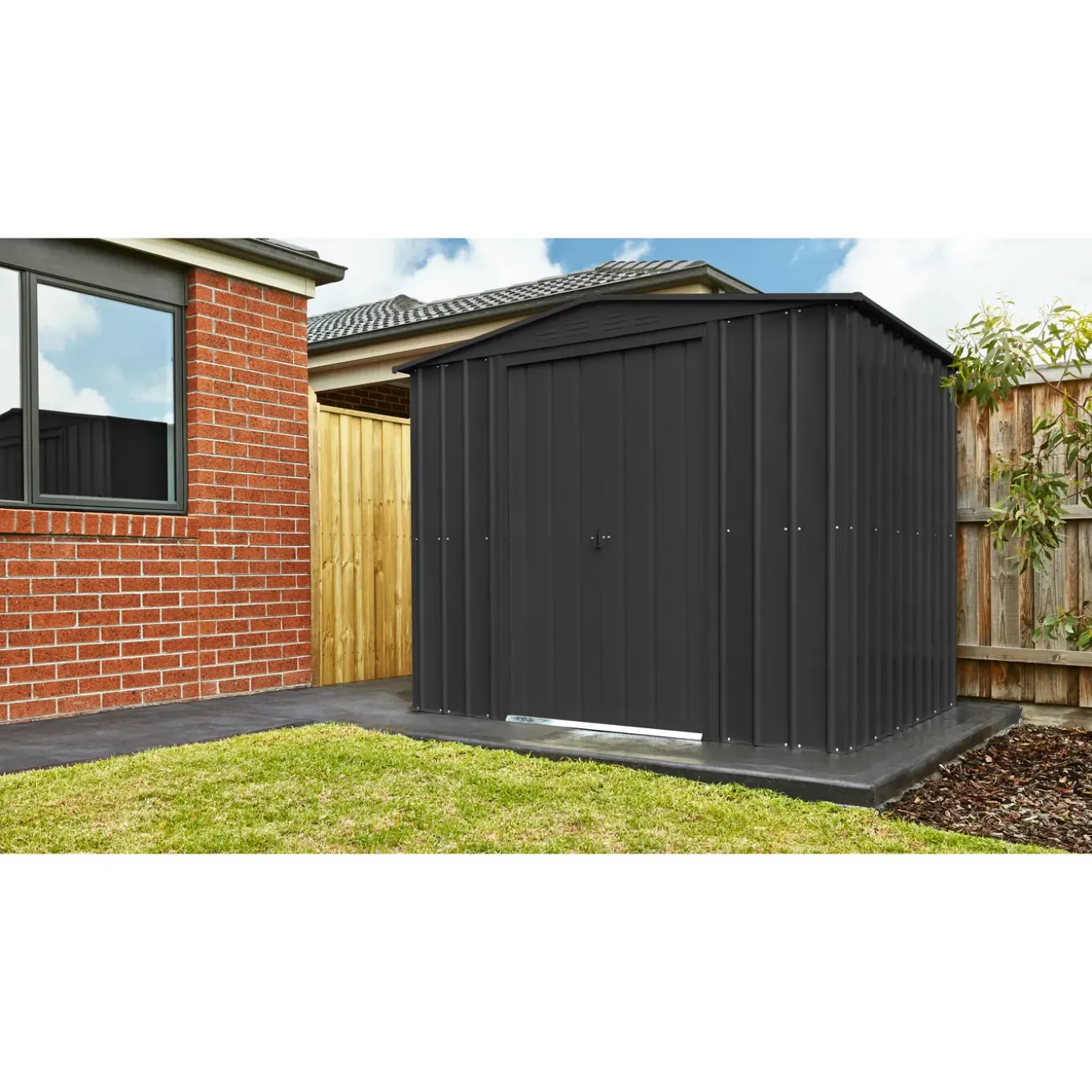 Metalen Tuinhuis Dream - Antraciet - 245x185cm - Dubbele Deur