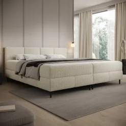 Meubella Boxspring Brisa - Teddystof Beige - 200x200 Cm