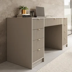 Meubella Bureau Tavares 2 - Beige - 154x55x76 Cm