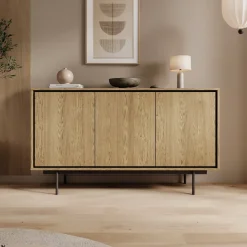 Meubella Dressoir Drenn - Licht Eikenpatroon - 150x38x85 Cm