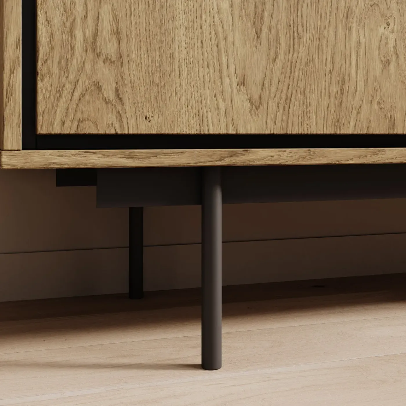 Meubella Dressoir Drenn - Licht Eikenpatroon - 150x38x85 Cm