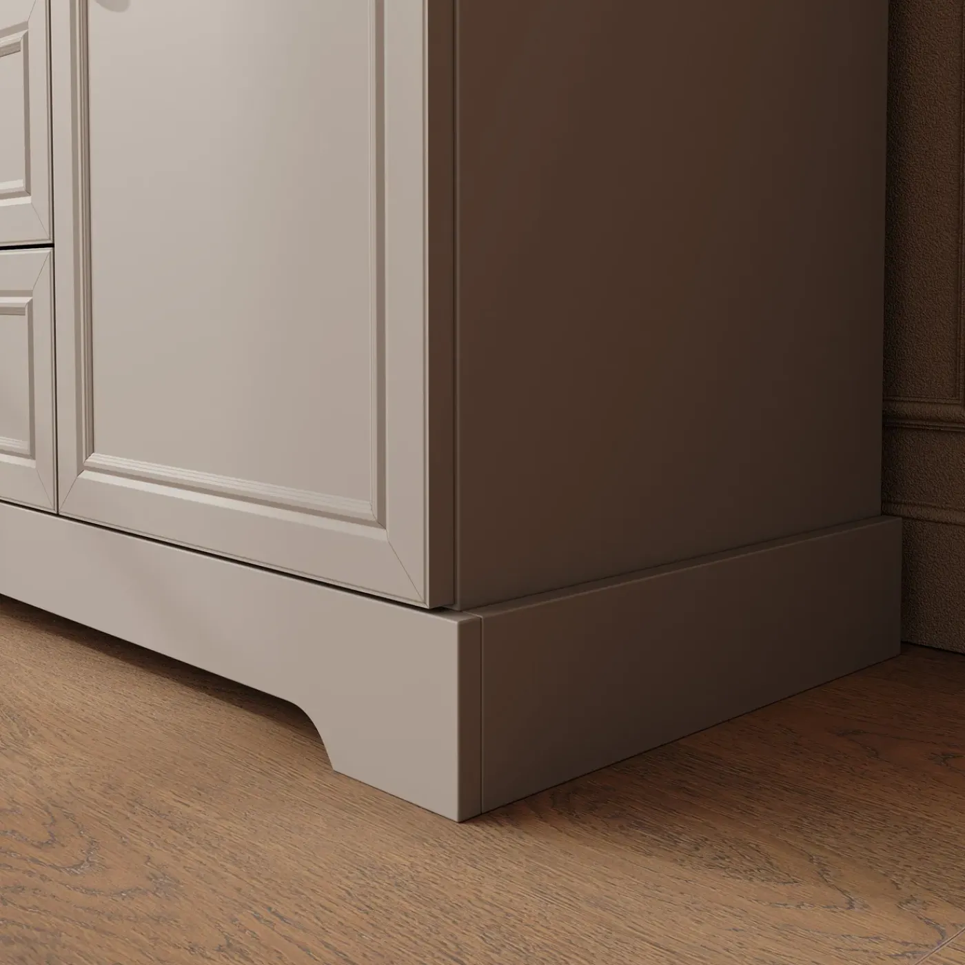 Meubella Dressoir Kresto - Beige/eikenpatroon - 150x38x85 Cm