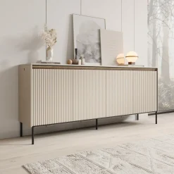 Meubella Dressoir Timoteo - Beige - 193x40x83 Cm