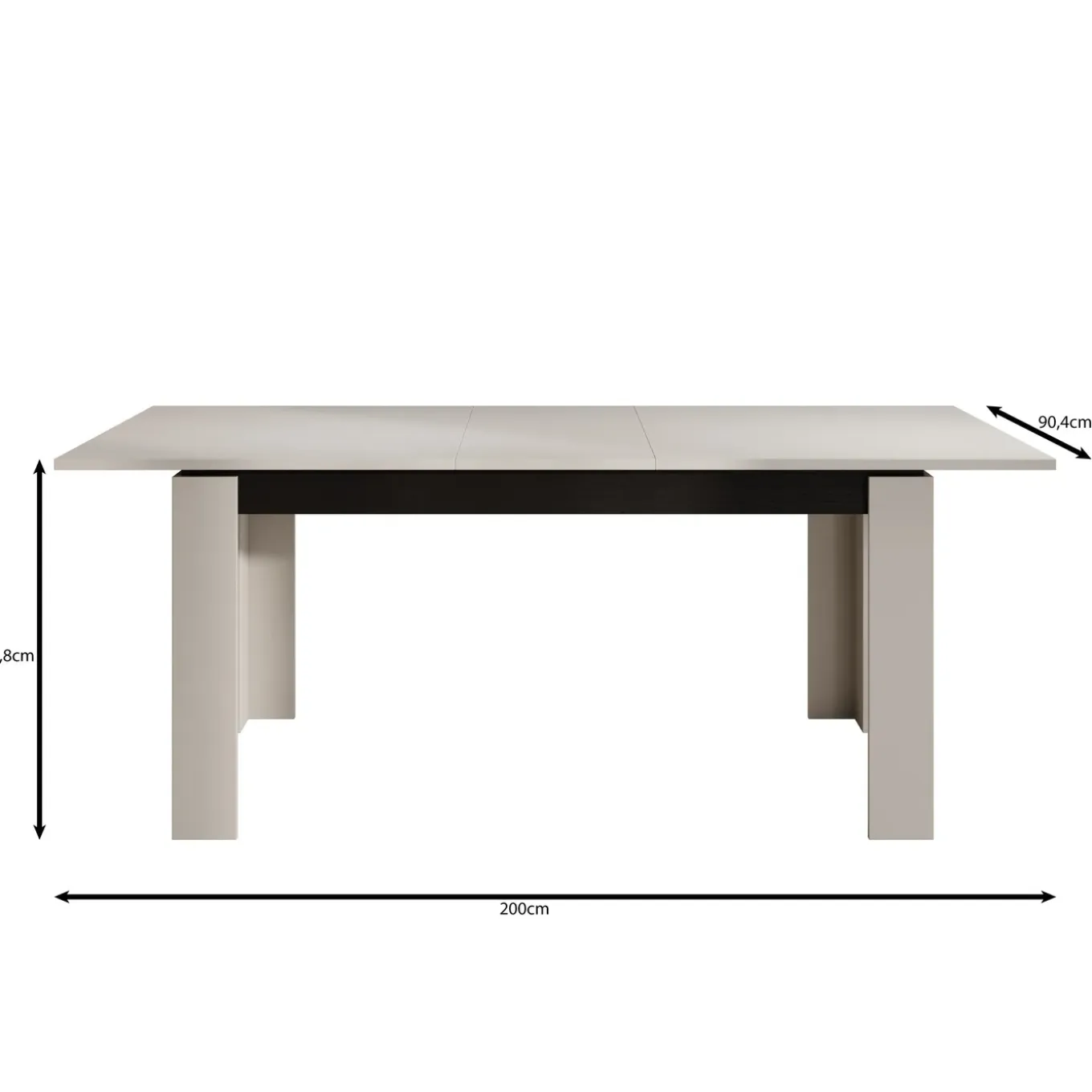 Meubella Eetkamertafel Montellini - Eikenpatroon - 160x90x77 Cm