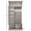 Meubella Halkast Telora - Wit - 115x38x232 Cm