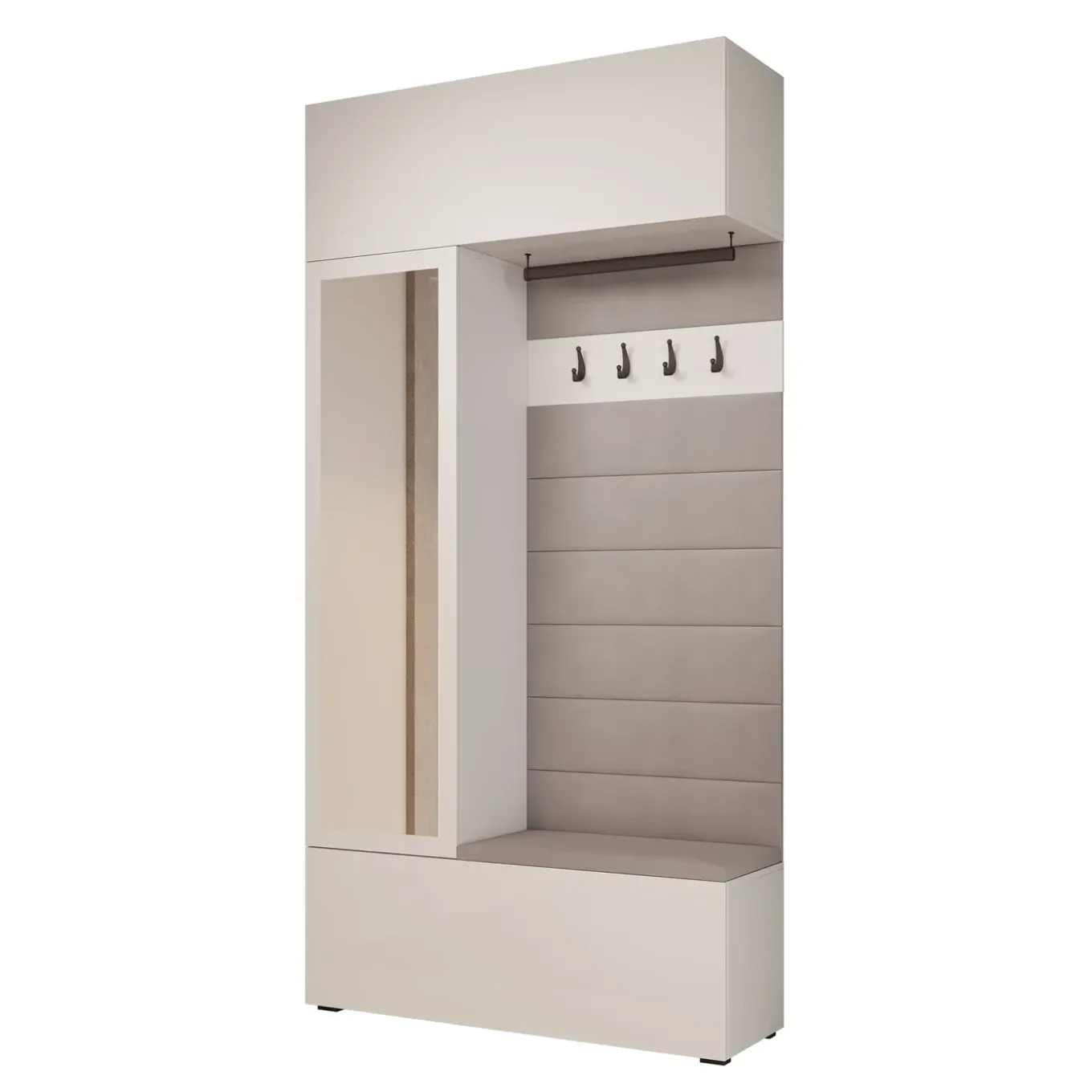 Meubella Halkast Telora - Wit - 115x38x232 Cm
