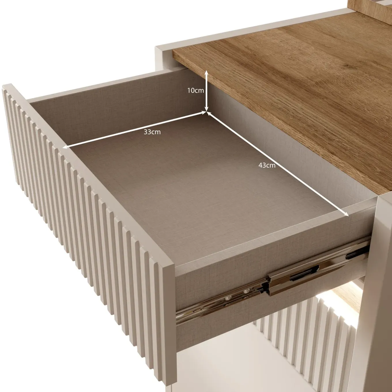 Meubella Kapstok Orenzo - Beige - 108x42x196 Cm