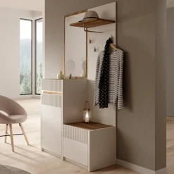 Meubella Kapstok Orenzo - Beige - 108x42x196 Cm