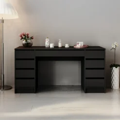 Meubella Kaptafel Arco 2 - Zwart - 154x55x75 Cm