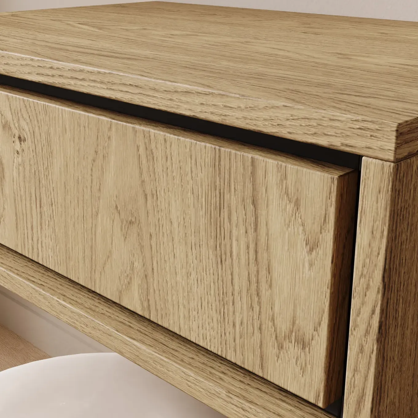 Meubella Kaptafel Drenn - Licht Eikenpatroon - 53x35x18 Cm