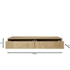Meubella Kaptafel Drenn - Licht Eikenpatroon - 101x35x18 Cm