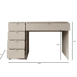 Meubella Kaptafel Tavares - Beige - 120x55x76 Cm