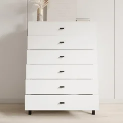 Meubella Ladekast Avellio - Wit - 77x35x110 Cm