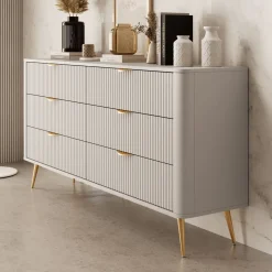 Meubella Ladekast Lima - Beige - 163x38x81 Cm