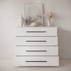 Meubella Ladekast Montalo - Wit - 99x40x87 Cm