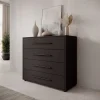 Meubella Ladekast Montalo - Zwart - 99x40x87 Cm