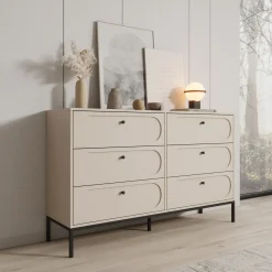 Meubella Ladekast Montserrat - Beige - 150x40x92 Cm