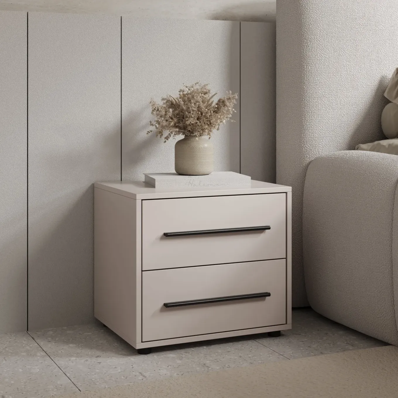 Meubella Nachtkastje Montalo - Beige - 51x40x47 Cm