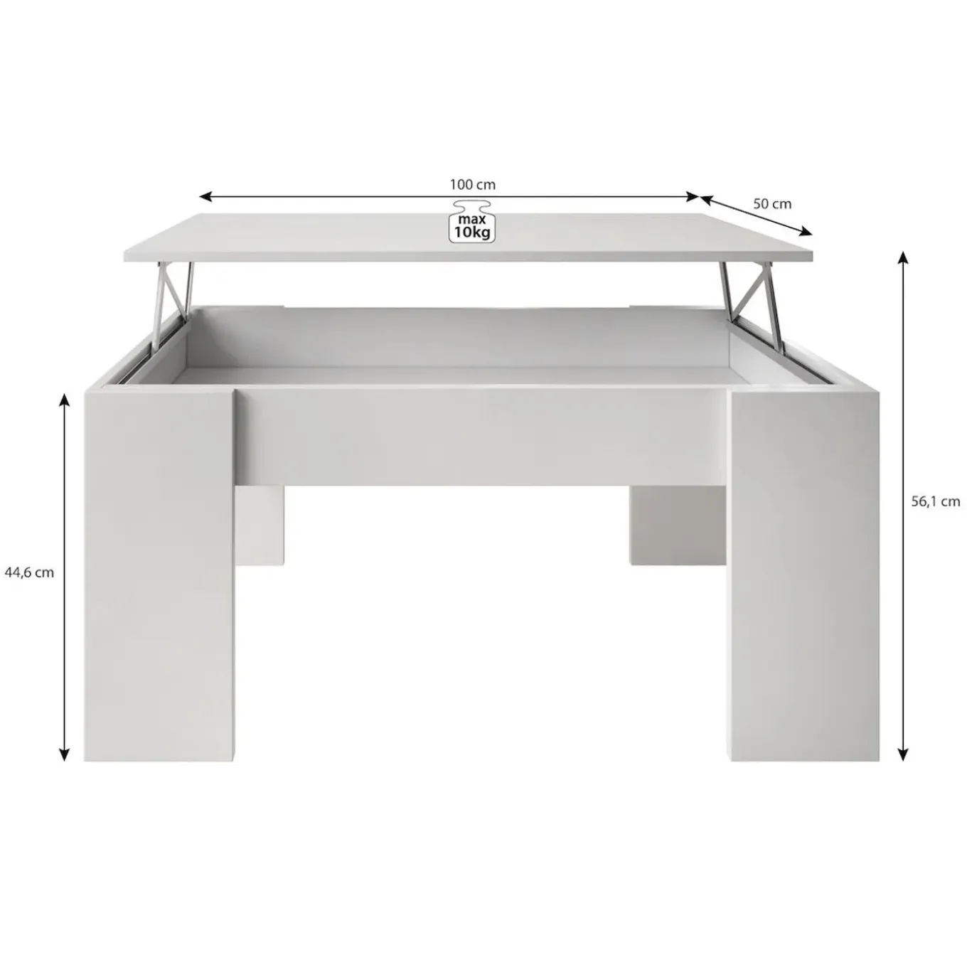 Meubella Salontafel Malia - Eiken 2 - 100x56x45 Cm