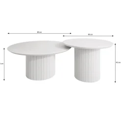 Meubella Salontafel Mixx - Travertin - Set Van 2