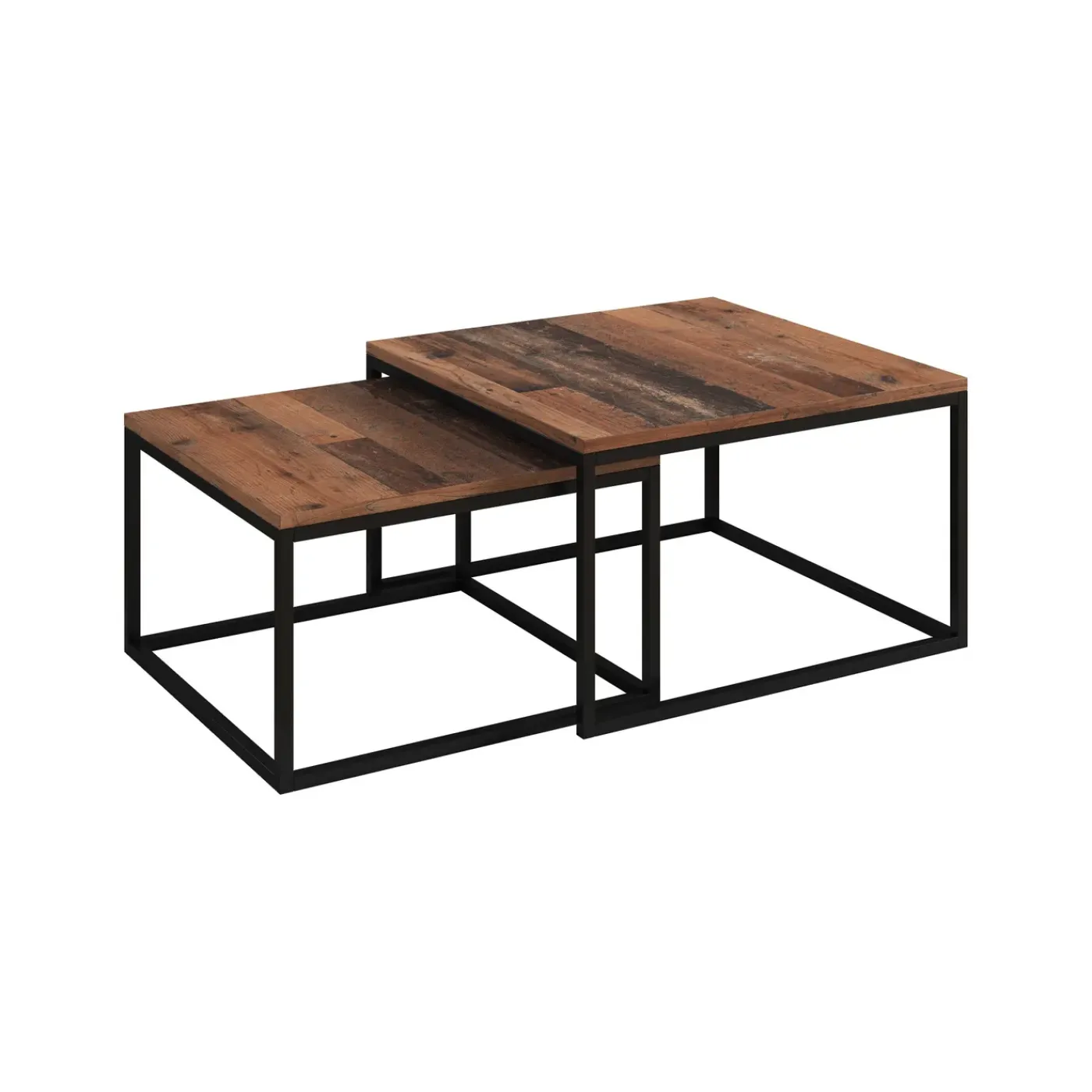 Meubella Salontafel Styler - Old Wood - Set Van 2