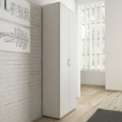 Meubella Schoenenkast Odette - Wit - 70x34x189 Cm